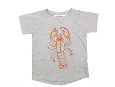 Soft Gallery t-shirt Timm grey melange lobster